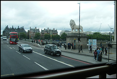 lion on Westminster Bridge