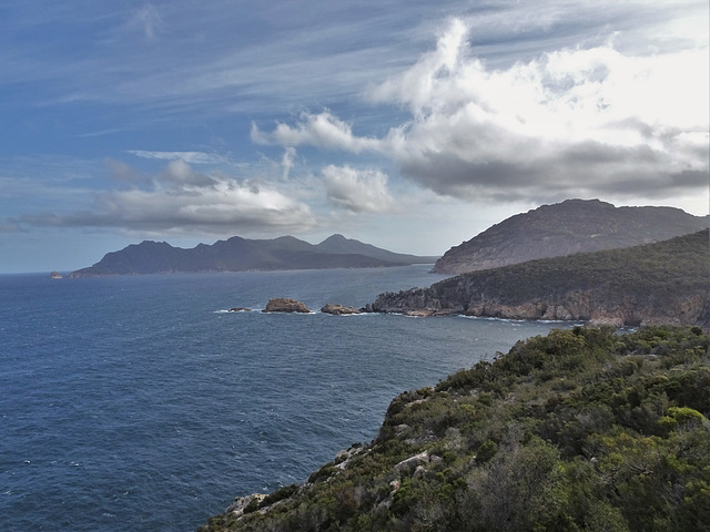 Entrance to Wineglass Bay and The Hazards from Cape Tourville