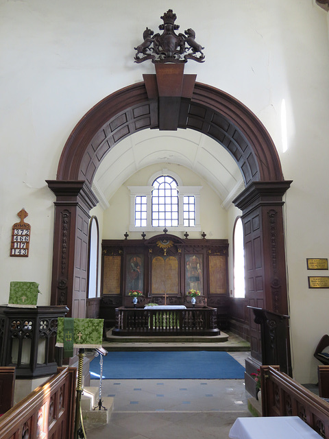 shotley church, suffolk (17) c18 chancel and arch of 1745