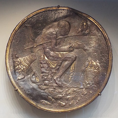 Silver Plate with a Fisherman in the Getty Villa, June 2016