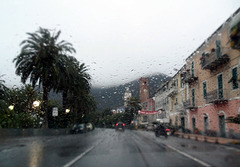 raining on the road