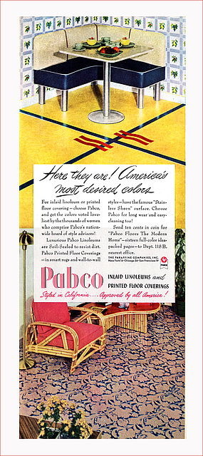 Pabco Floor Covering Ad, 1948