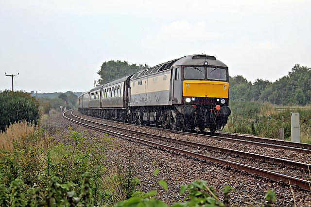 WCRC 57601 WINDSOR CASTLE at Pasture Lane foot crossing with 1Z32 16.45 Scarborough - Llandudno Jct Northern Belle 10th September 2021.