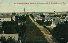 6924. Lorne Avenue, looking West from St. Augustine's R.C. Church, Brandon, Man. [104,940]