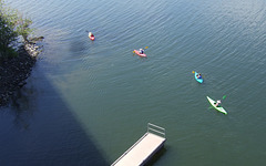Kayaks in Lake Champlain, Vermont