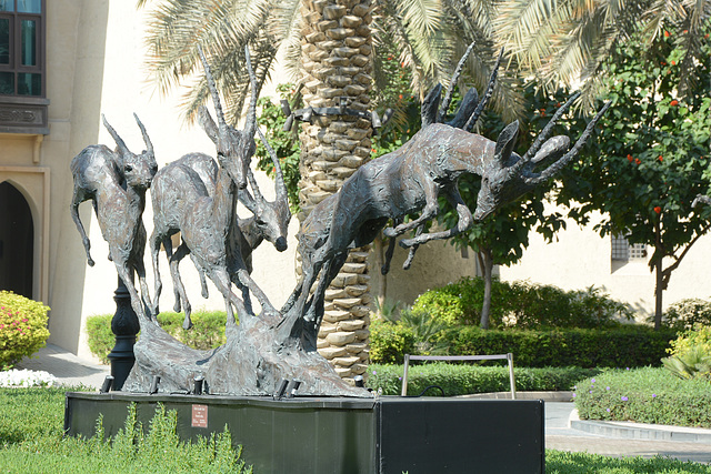 U.A.E., Dubai, Sculpture at Al Tajer Residences