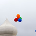 Minaret and balloons