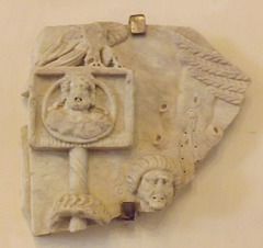 Fragment of a Relief with a Roman Army Standard in the Palazzo Altemps, June 2014