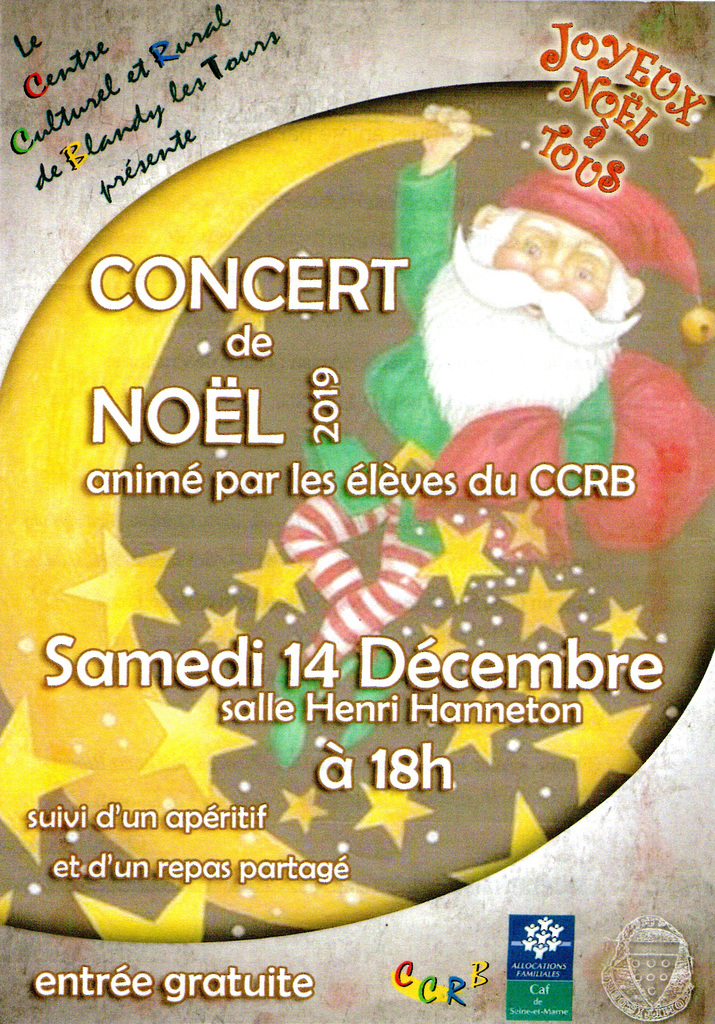 Concert de Noël à Blandy le 14/12/2019