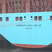 Heckansicht der Maersk-Mc-Kinney-Moeller