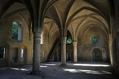 Le dortoir des moines de l'abbaye Notre-Dame du Val
