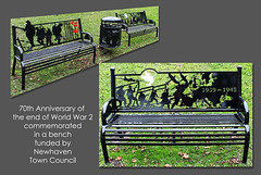 70th anniversary of the end of WW2 - Memorial Bench - Newhaven - 30.10.2015