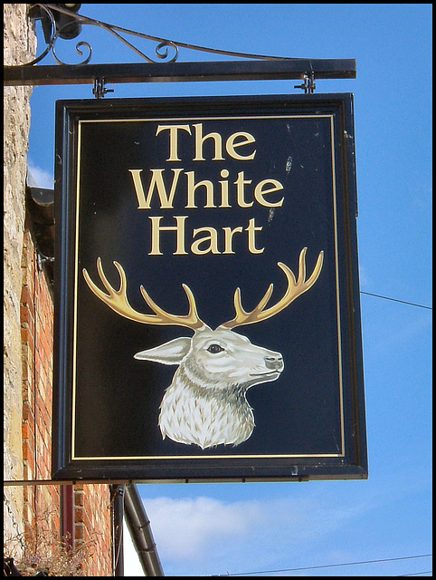 White Hart pub sign
