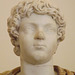 Detail of a Portrait of the Emperor Caracalla as a Youth set in a Modern Alabaster Bust in the Naples Archaeological Museum, July 2012
