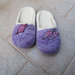 felted slippers purple