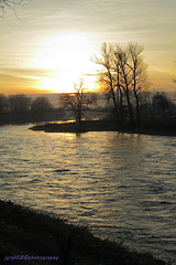 Sun Rising Over the Vltava River