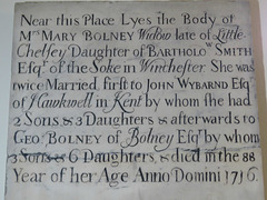 chelsea old church, london (88) tomb of mary bolney, +1716