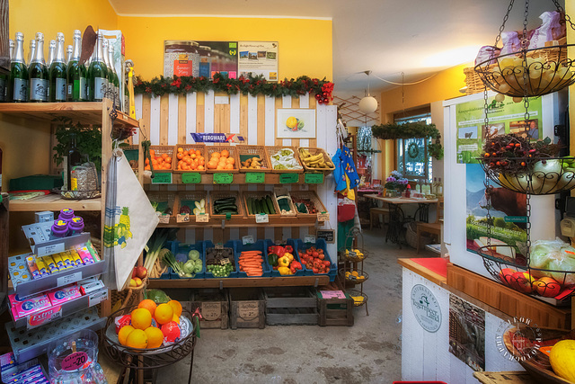 Fruit department in the village shop