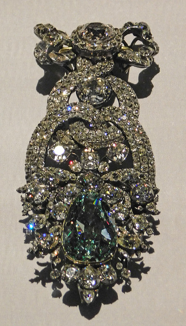 Hat Ornament with the Dresden Green Diamond in the Metropolitan Museum of Art, February 2020