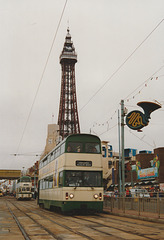 Blackpool trams 761 and 720 - 3 Oct 1992