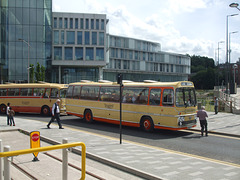 DSCF0710 Preserved Yelloway coaches at Rochdale - 5 Jul 2015