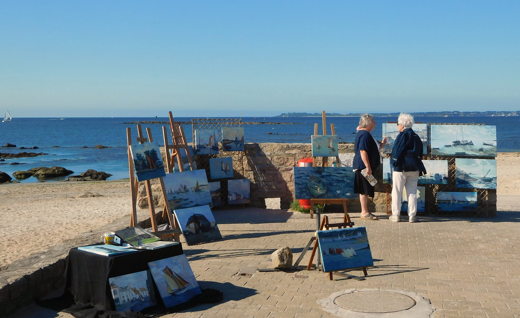 marché de la peinture vue sur l'ile de GROIX