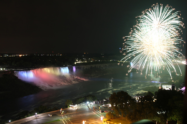 Fireworks at the falls