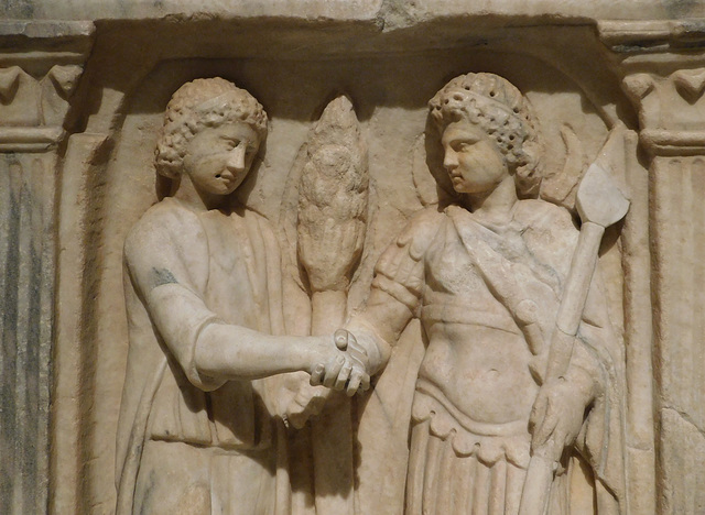 Detail of the Aedicula for Aglibol and Malakbel in the Metropolitan Museum of Art, June 2019