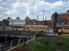 DSCF0711 Preserved Yelloway coaches at Rochdale - 5 Jul 2015