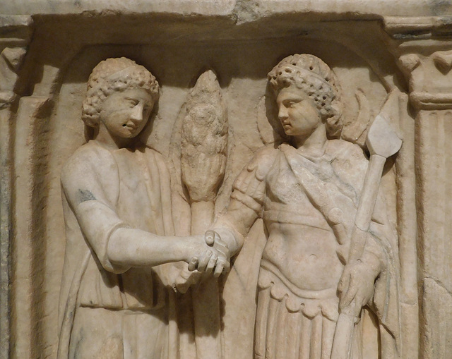 Detail of the Aedicula for Aglibol and Malakbel in the Metropolitan Museum of Art, March 2019