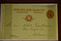 Museum Boerhaave 2015 – Reply card to Albert Einstein