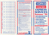 York Bros holiday service timetable 1994