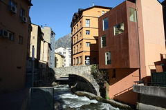 Andorra la Vella, River of Valira d'Orient and Pont d'Engordany