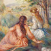 Detail of In the Meadow by Renoir in the Metropolitan Museum of Art, July 2018