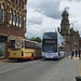 DSCF0693 First Manchester SN12 AFZ and preserved Yelloway CDK 172L in Oldham - 5 Jul 2015