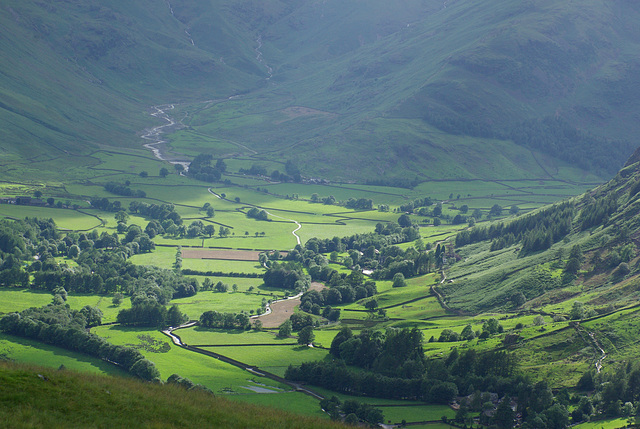water flowing from Oxendale at the head of Great Langdale