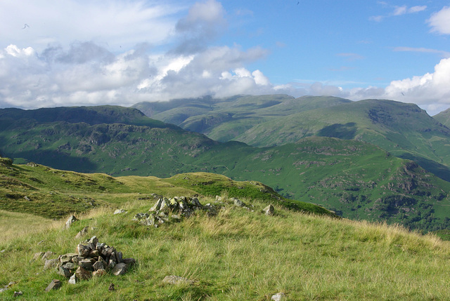 Helvellyn range ( Dolly Waggon Pike to right)