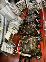 Hamburg 2019 – Cap San Diego – Four cylinder heads of the main engine