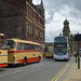 DSCF0696 First Manchester MX58 EBC and preserved Yelloway coaches in Oldham - 5 Jul 2015