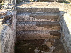 Stairs to the frigidarium's pool.