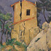 Detail of The House with the Cracked Walls by Cezanne in the Metropolitan Museum of Art, May 2011