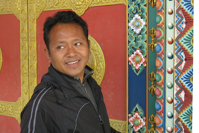 Un artiste peintre, Monastère de Kopan, Kathmandu (Népal)