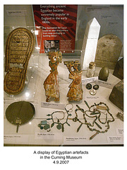 A display of Egyptian artefacts Cuming Museum 4 9 2007
