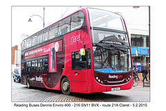Reading Buses 216 - central Reading - 5.2.2015