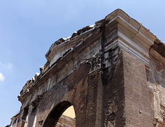 Detail of the Porticus Octaviae in Rome, June 2012