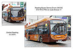 Reading Buses 419 - central Reading - 5.2.2015