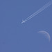 Aeromexico Boeing 787 Dreamliner and moon