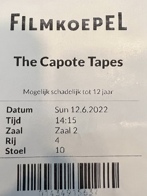 Ticket for The Capote Tapes