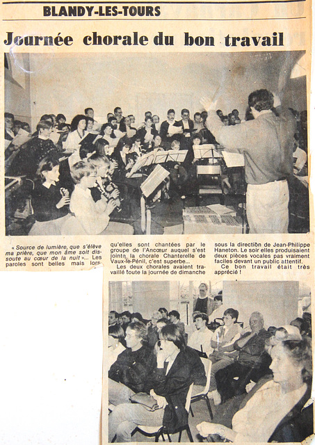 1991 Dimanche de répétition à Blandy-les-Tours avec la Chorale Chanterelle