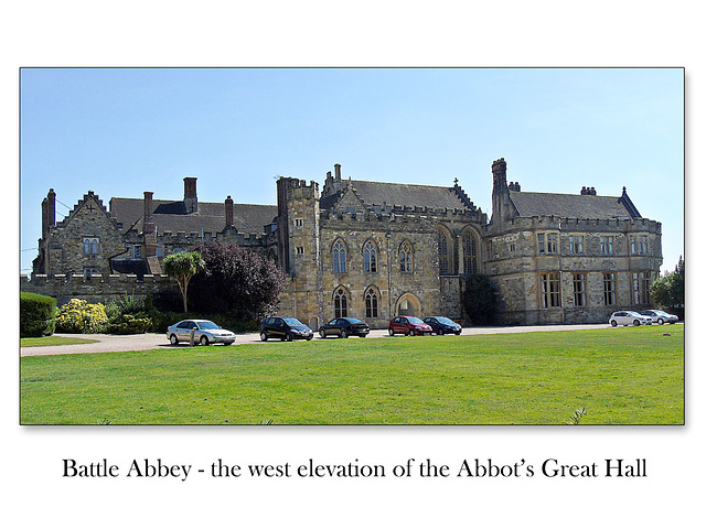 The Abbot's Great Hall west elevation - Battle Abbey - 30.8.2016